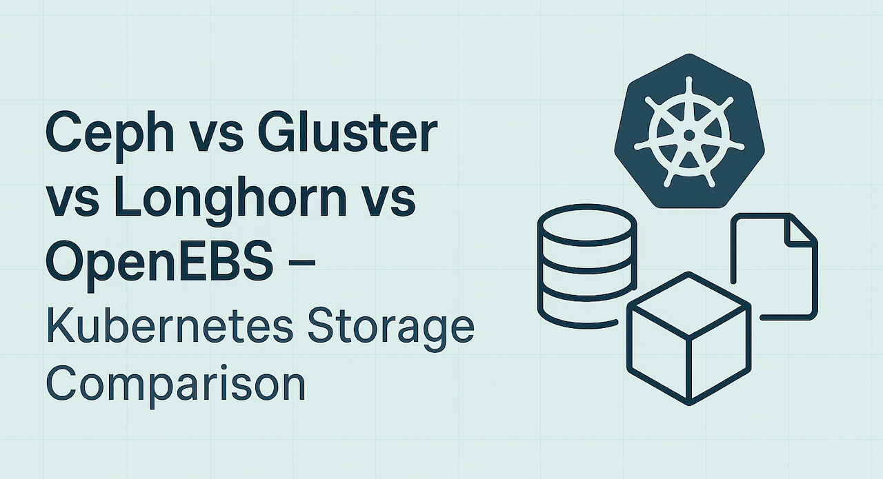 Illustration of Kubernetes-native storage architecture with servers, data flow, and cloud-native components –